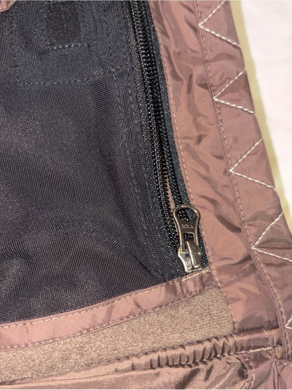 L.L. Bean Girls Medium 5-6 Brown parka W/removable Hood Zip-Up Jacket